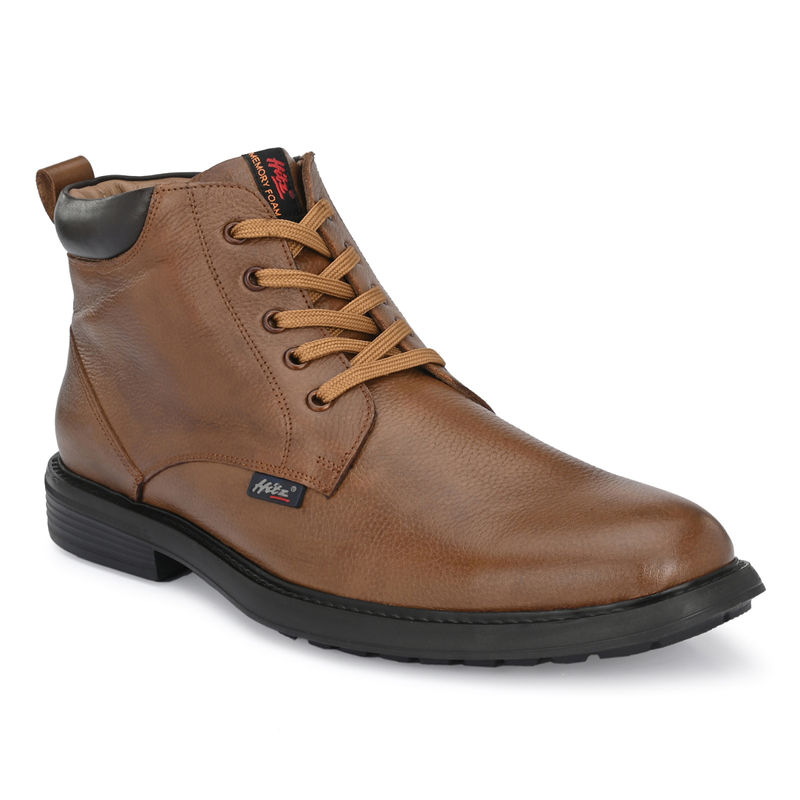 Hitz Tan Leather Boots - Uk 9