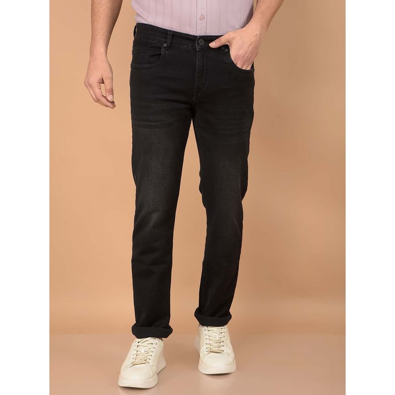 CRIMSOUNE CLUB Men Black Straight Fit Jeans (30)