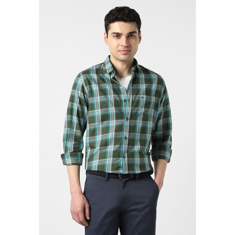 Peter England Multi-Color Cotton Full Sleeves Shirt (38)