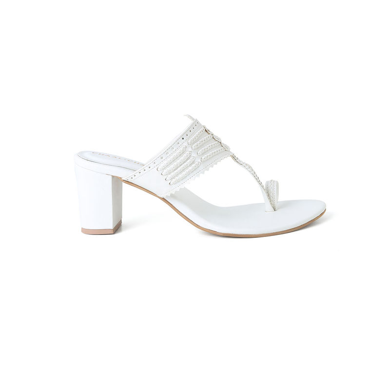 Chaal Chalan White Shai Heels (EURO 40)