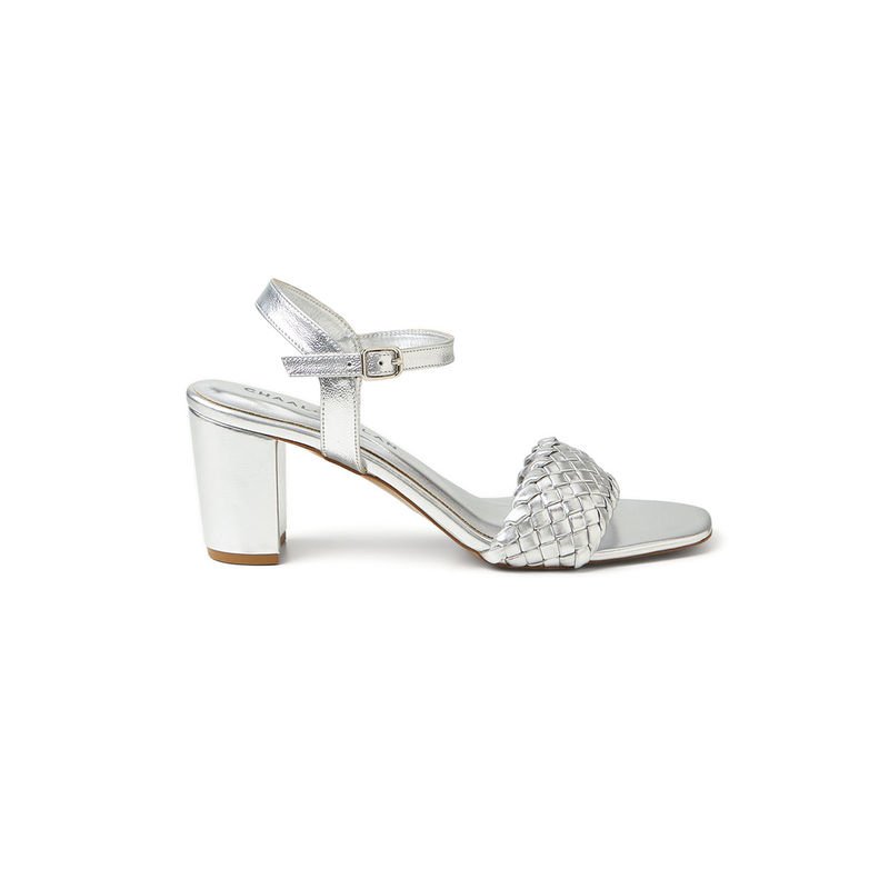 Chaal Chalan Silver Olivia Heels (EURO 38)