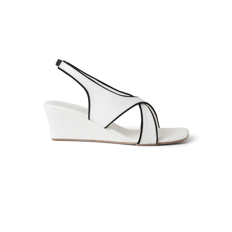 Chaal Chalan White Alba Wedges (EURO 39)