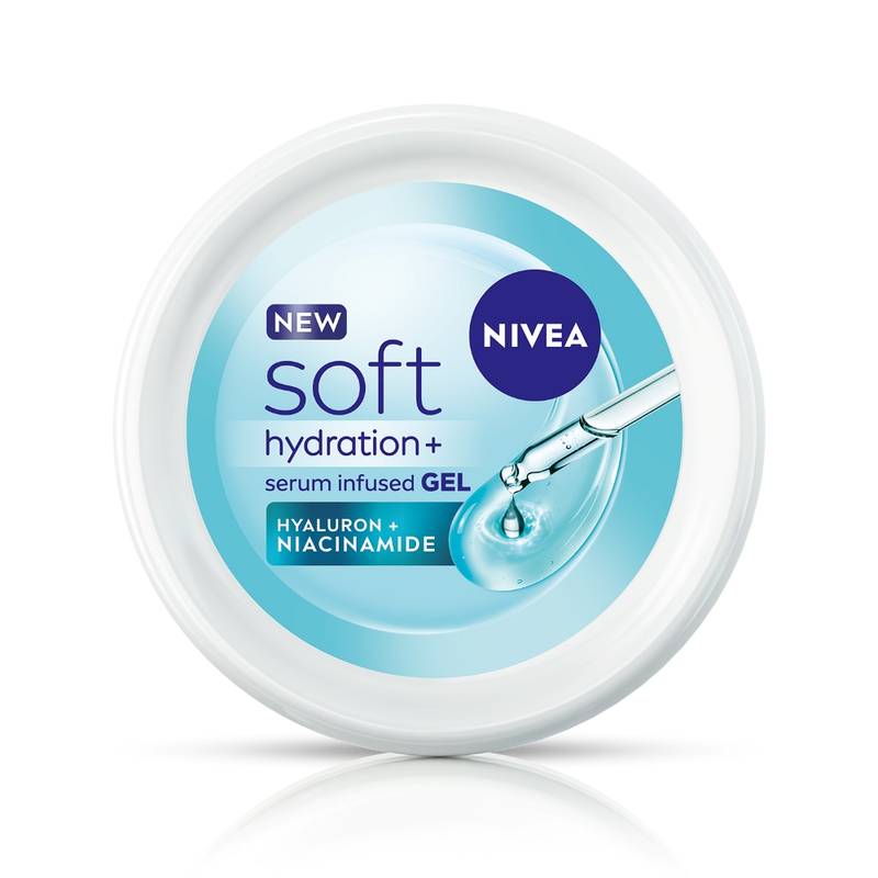 NIVEA Soft Gel Moisturizer with Hyaluron & Niacinamide, Face Cream for 100H Hydration, All Skin Type