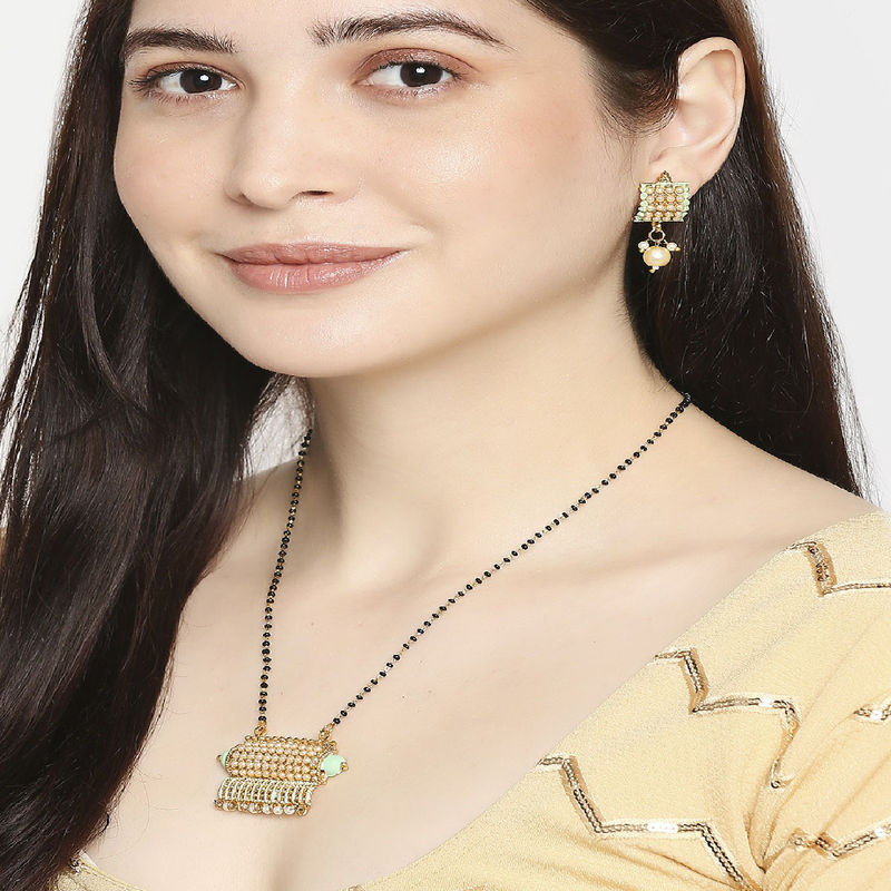 Mahi Long Chain MultiColor Mangal Sutra Set Buy Mahi Long Chain MultiColor Mangal Sutra Set