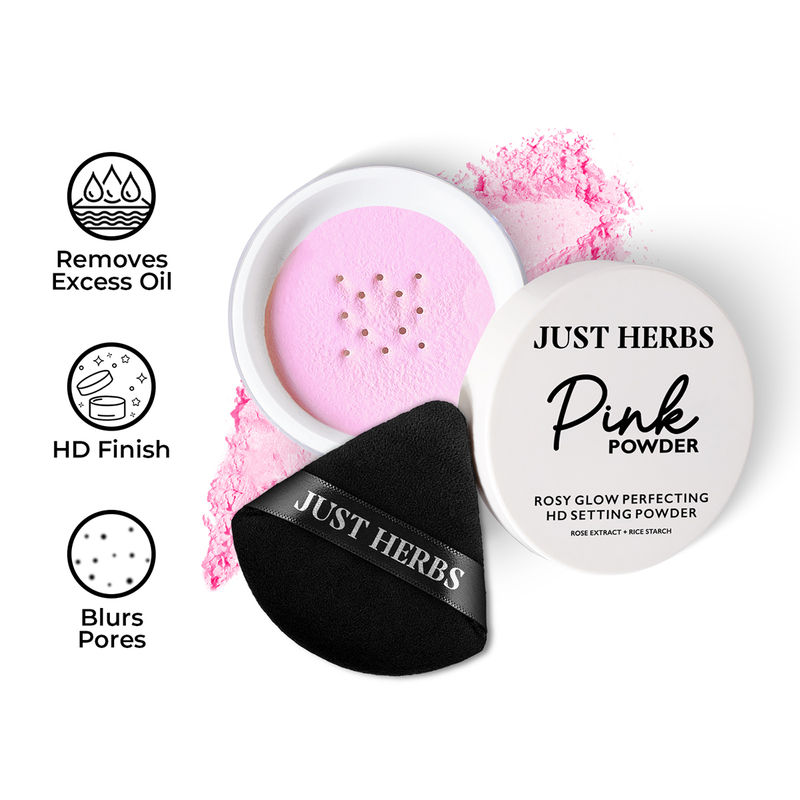 Just Herbs HD Setting Loose Powder - Pink