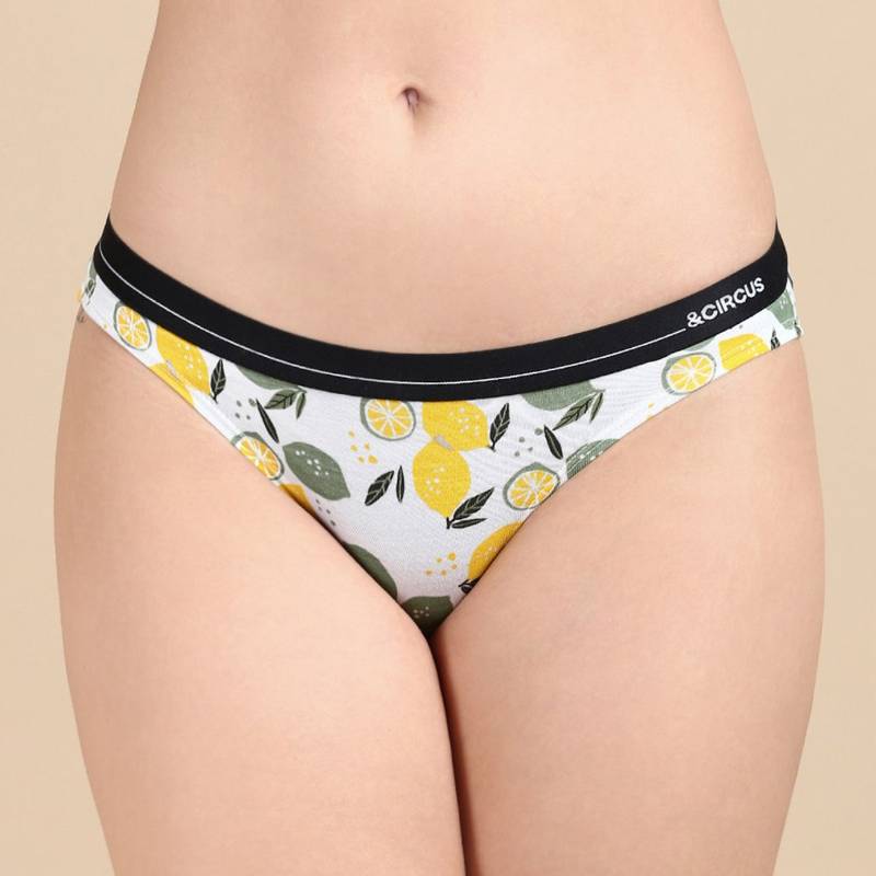 Tailor and Circus Tencel Modal Micro Womens Printed Bikini - White (S)