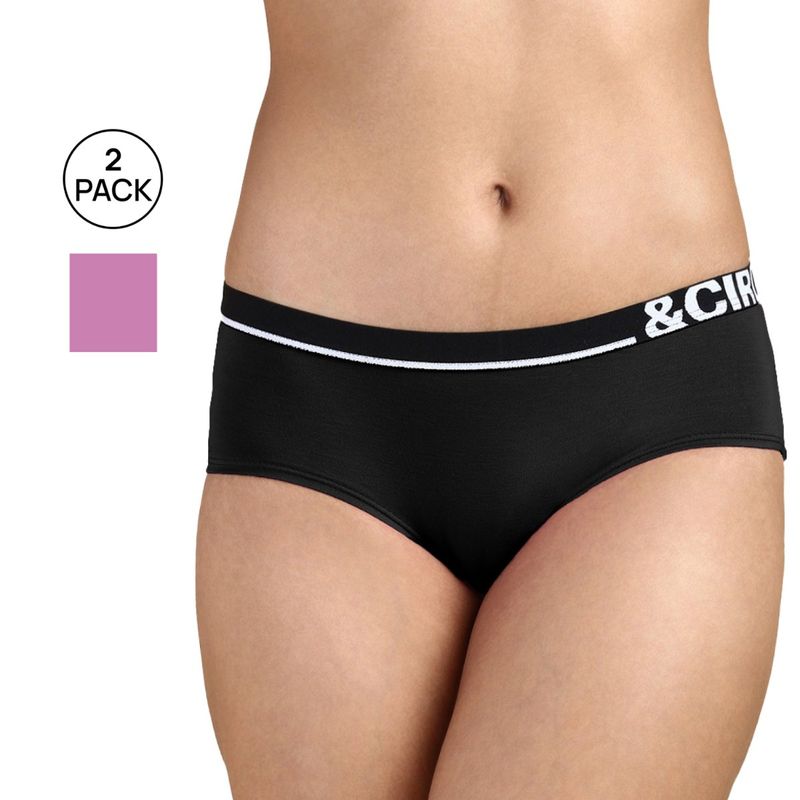 Tailor and Circus Womens Tencel Modal Micro Hipster Briefs (Pack of 2) (S)