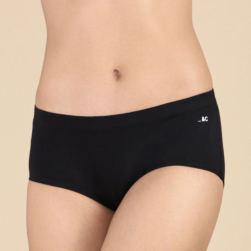 Tailor and Circus Womens Bare Tencel Modal Micro Hipsters - Black (S)