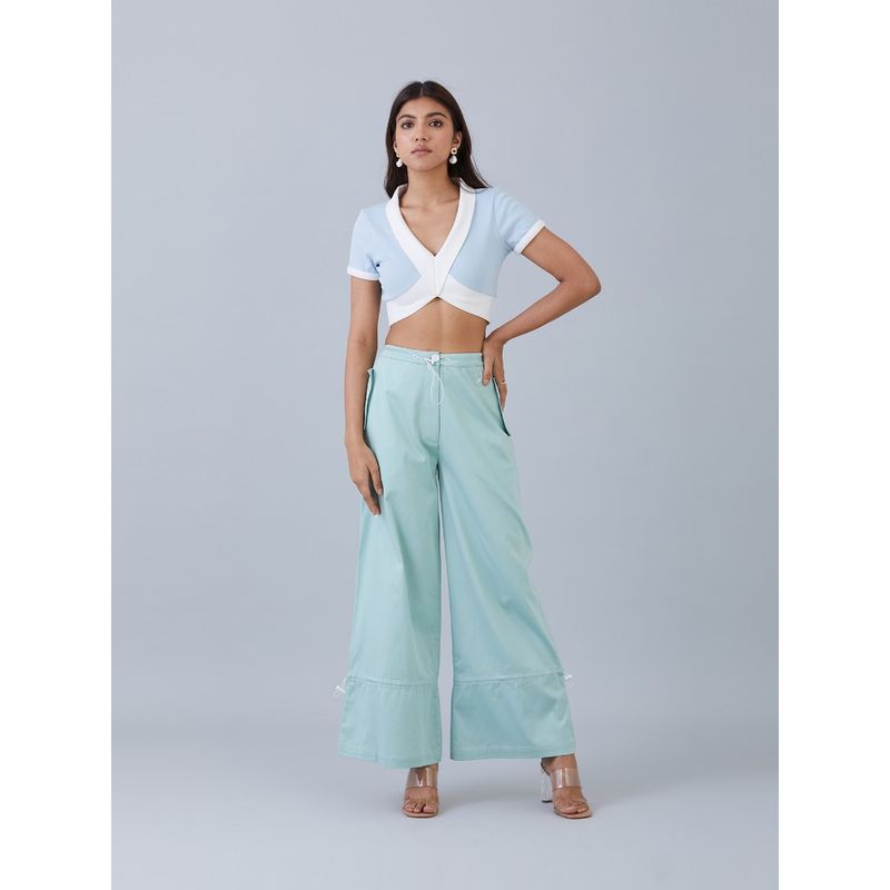 Muvazo Bring It On Crop Top Blue (XS)