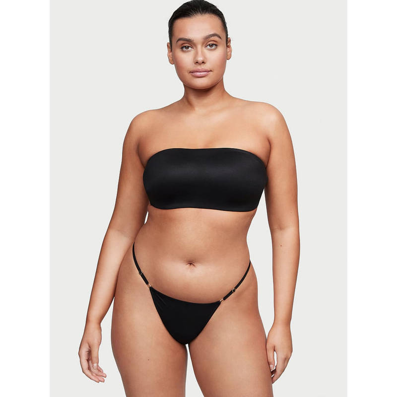Victoria's Secret Black Love Cloud Adjustable String Thong Panty (XL)