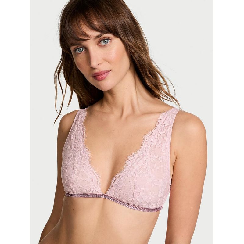 Victoria's Secret Pink Dream Angels Twinkle Lace Triangle Bra (XL)