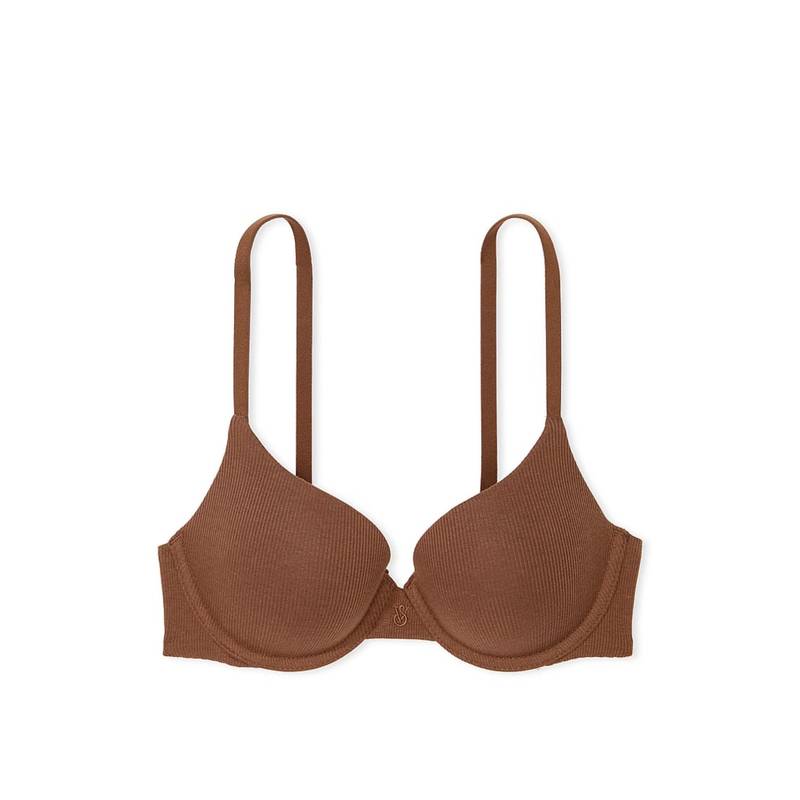 Victoria's Secret The T-Shirt Perfect Shape Cotton Bra Brown (38D)