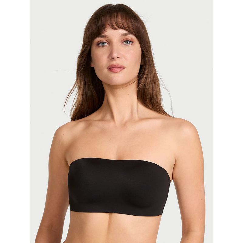 Victoria's Secret Black Bare Invisible Perfect Comfort Wireless Push-Up Strapless Bra (36B)