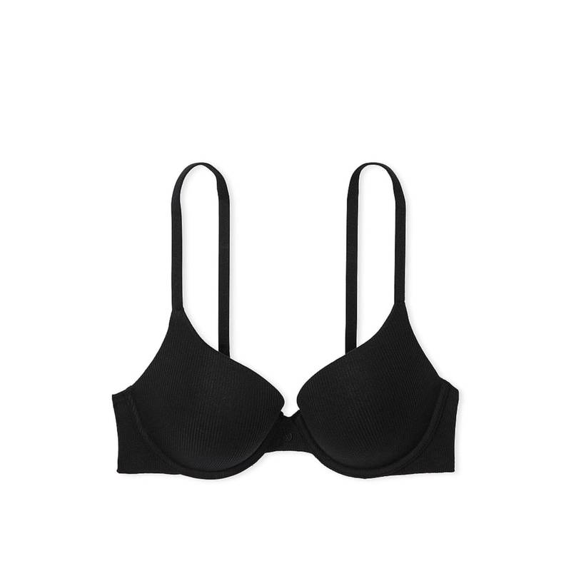 Victoria's Secret Black The T-Shirt Push-Up Perfect Shape Cotton Bra (38D)