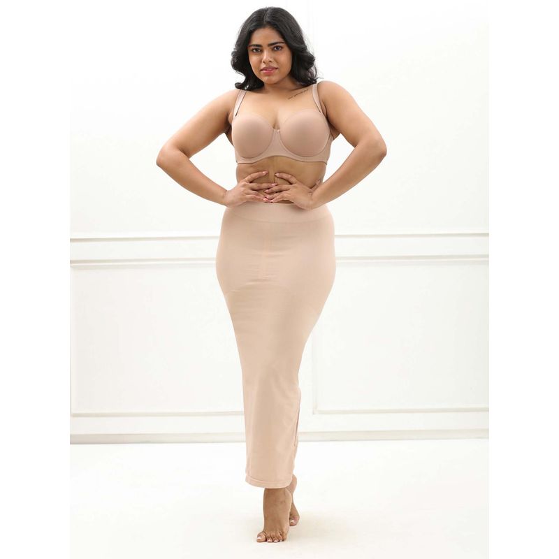 Underneat Women’s Seamless Mid Waist Tummy and Thigh Shaping Breathable Saree Shapewear (M)