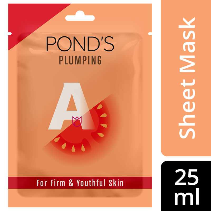 Ponds Vitamin Duo Sheet Mask Plumping Sheet Mask With Vitamin A Tomato Extract
