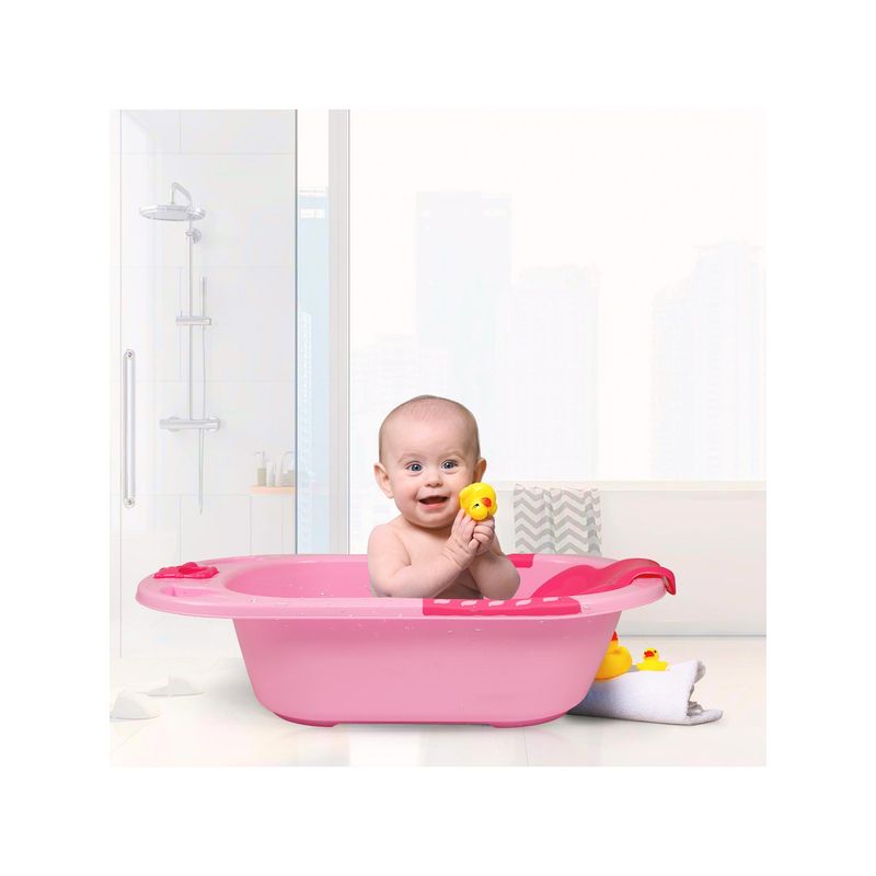 Baby Moo Pink Bath Tub With Bather Buy Baby Moo Pink Bath Tub With