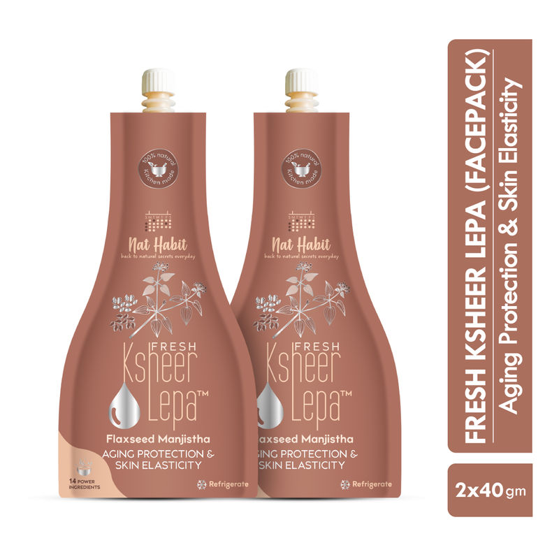 Buy Nat Habit Flaxseed Manjistha Ksheer Lepa, Anti Aging Face Mask