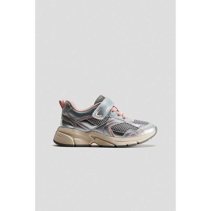 H&M Girls Silver Trainers Shoes (UK 7)
