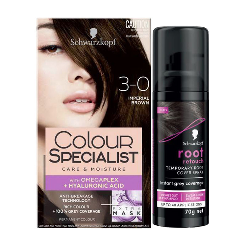 Buy Schwarzkopf Dark Brown Hair Color Combo 1 (Permanent + Touch Up