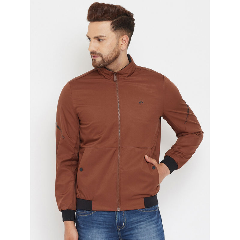 CRIMSOUNE CLUB Mens Maroon Solid Jacket (2XL)