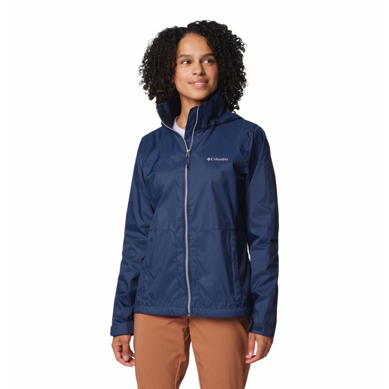 Columbia Womens Navy Omni-Shield Switchback IV Water Repellent Jacket (S)