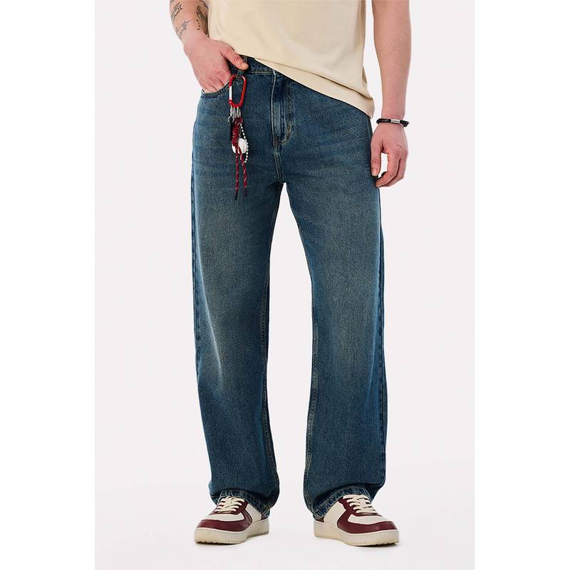 Snitch Blue Denim Baggy Casual Jeans - Image 1