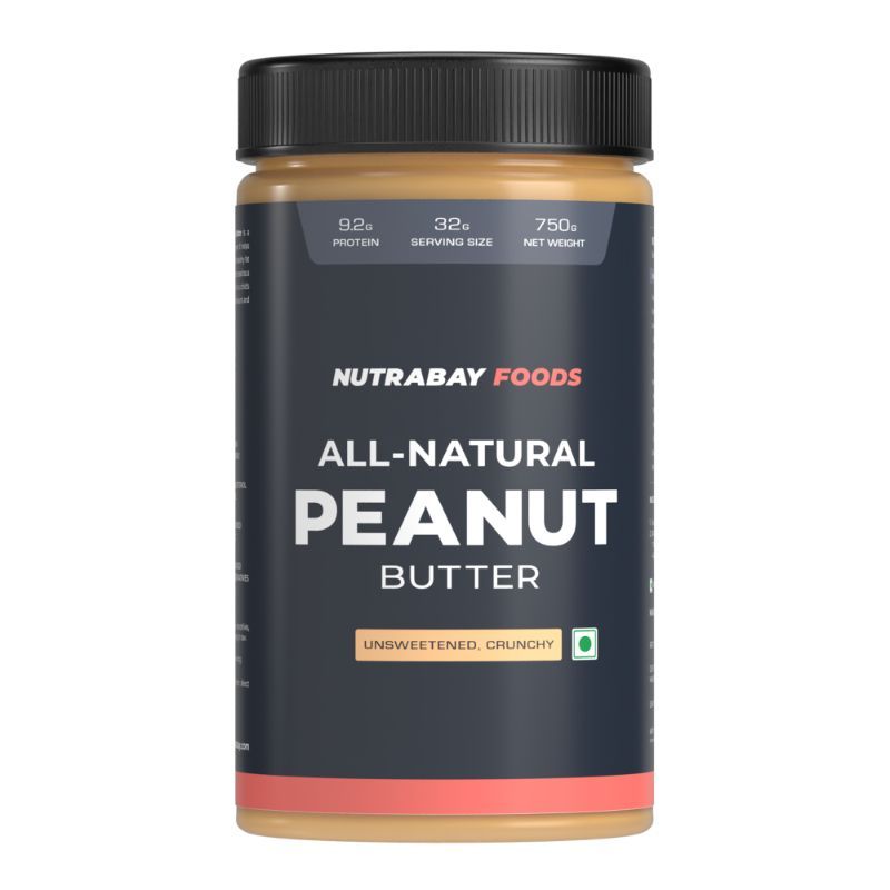Nutrabay Foods Natural Peanut Butter Unsweetened - Crunchy