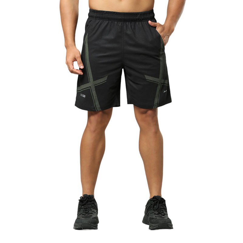 Black Panther Mens Black Long Shorts (L)
