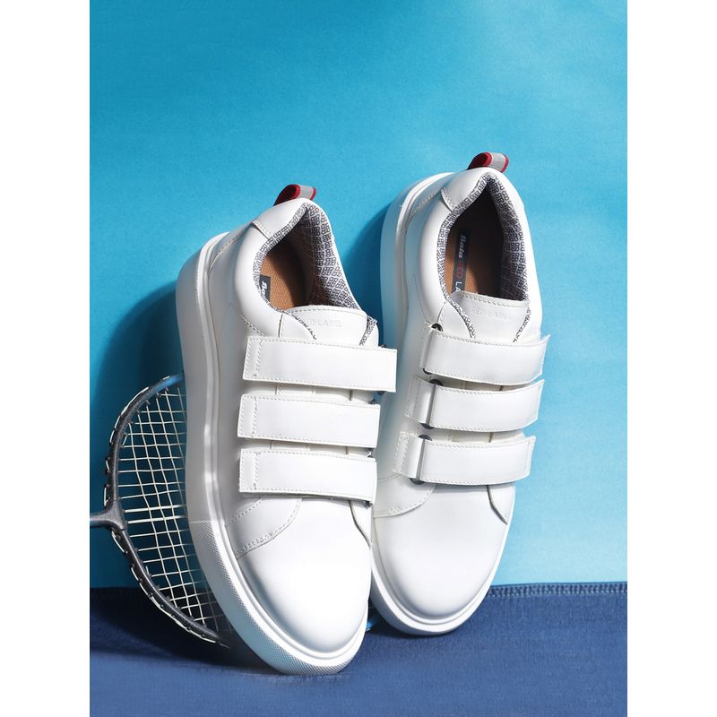 Bata Men White Velcro Sneakers (UK 10)