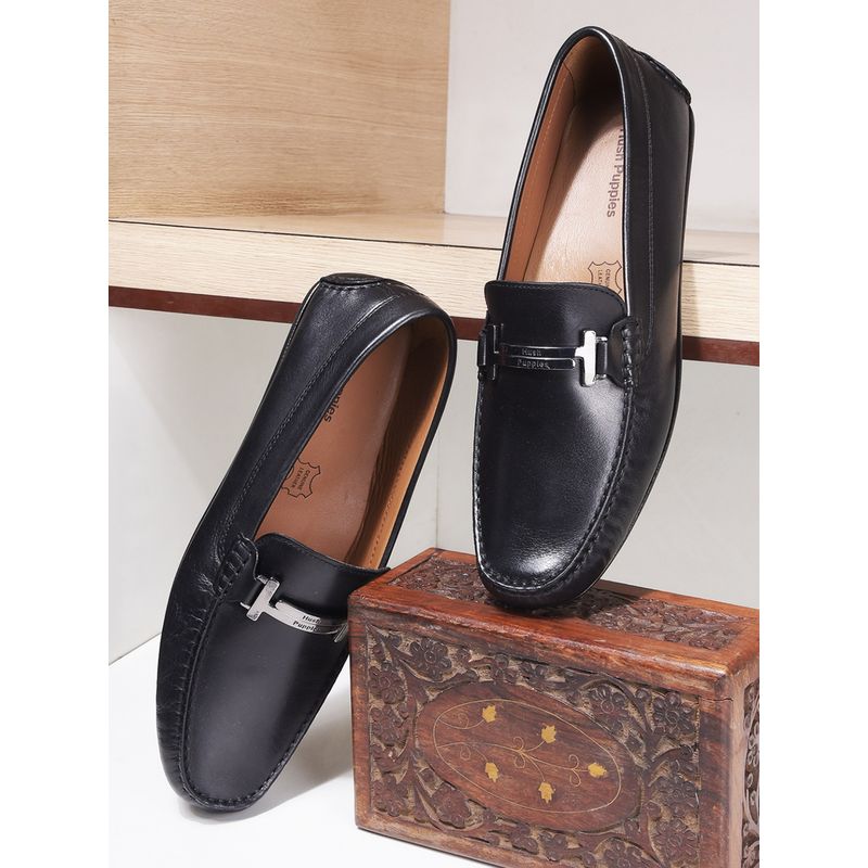 Hush Puppies Men Black Slip-On Formal Shoes (UK 9)