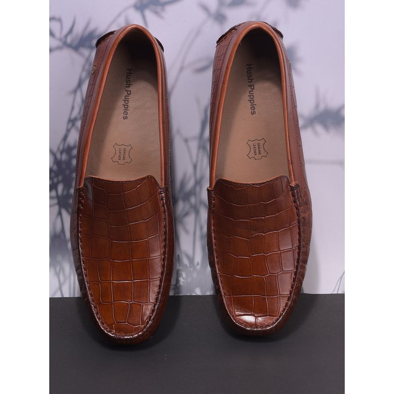 Hush Puppies Men Tan Slip-On Formal Shoes (UK 8)