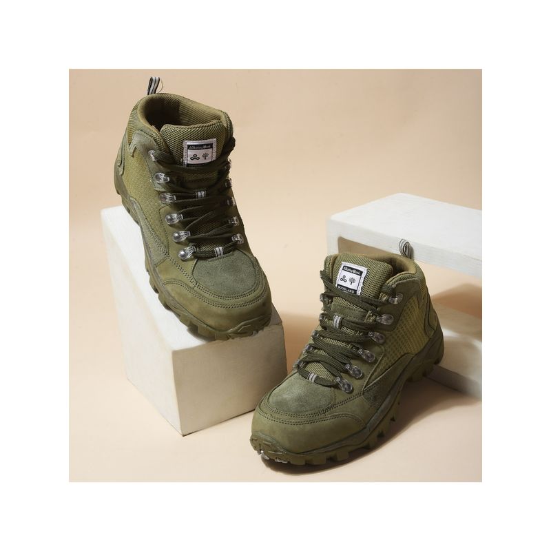 WOODLAND A Skating Monk'S Nubuck Leather Casual Khaki Boots For Men (EURO 39)