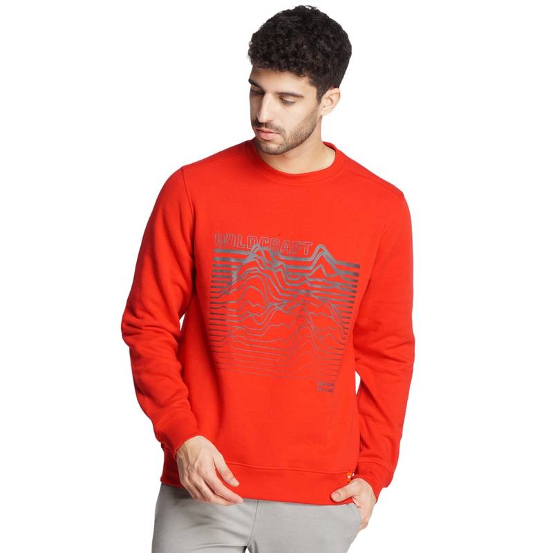 Wildcraft Men Red Sweatshirt (L)