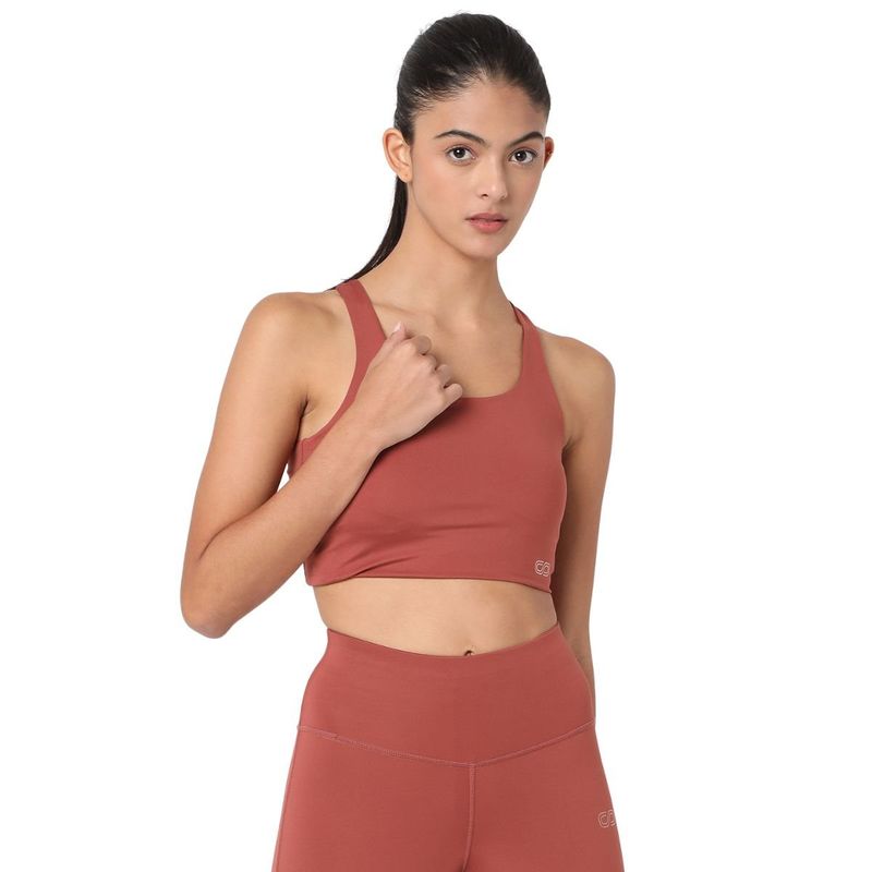 Silvertraq High Impact Action Bra With Clasp Marsala (XS)