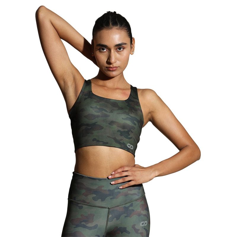 Silvertraq High Impact Action Bra With Clasp Army Camo (XS)