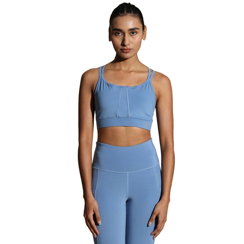 Silvertraq Yoga Strap Back Bra Cerulean (S)