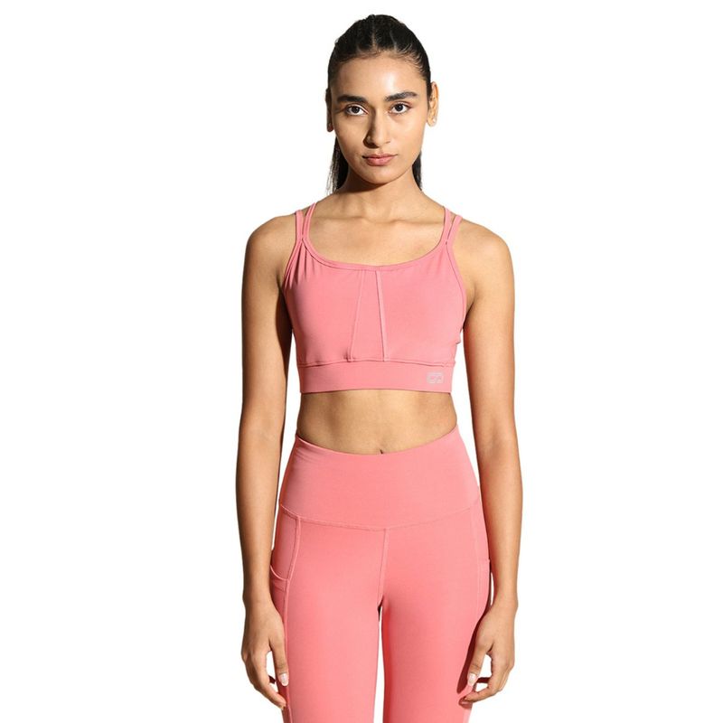 Silvertraq Yoga Strap Back Bra Peony Pink (M)