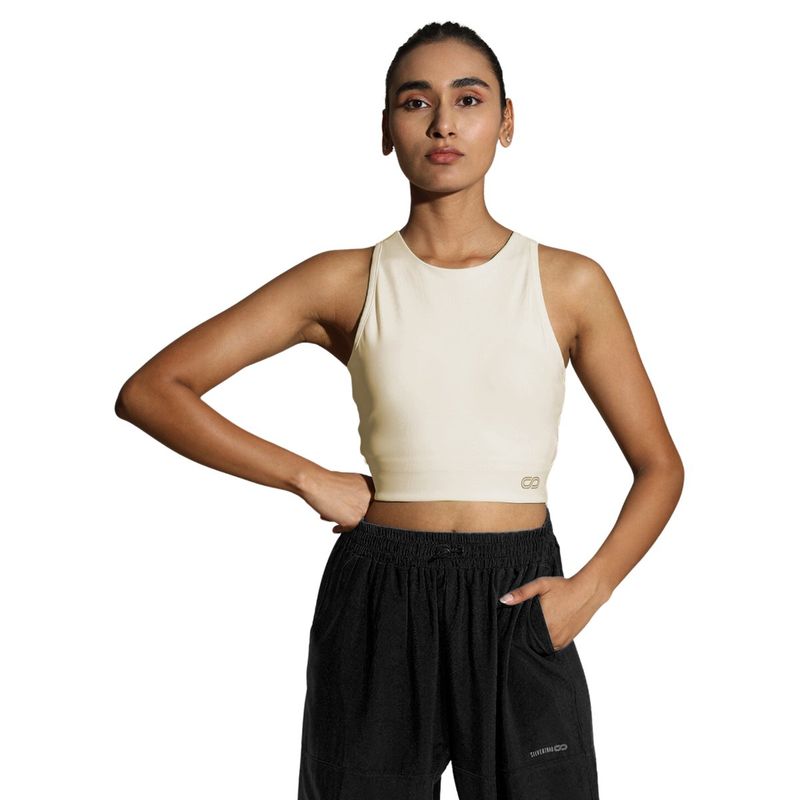 Silvertraq Keyhole Back Bra with Clasp Ecru (XL)