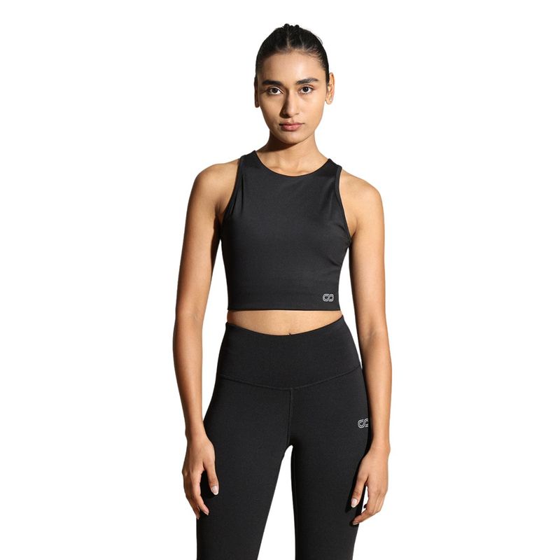 Silvertraq Keyhole Back Bra with Clasp Black (L)