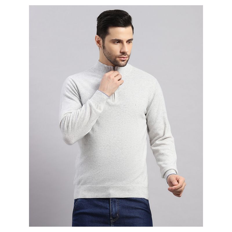 Monte Carlo Men's Regular Fit Winter Grey Sweater (L)