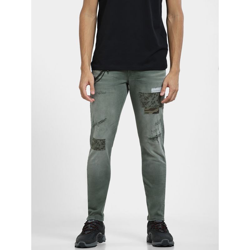 Jack & Jones Men Solid Green Jeans (33-32)