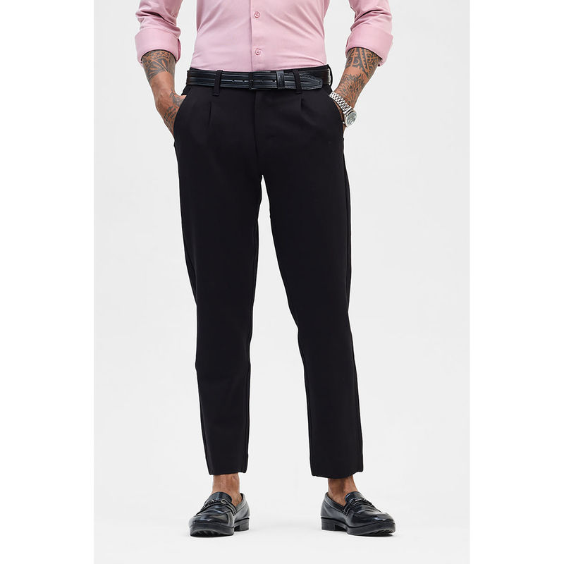 Snitch Black Stretch Slim Fit Trouser (38)