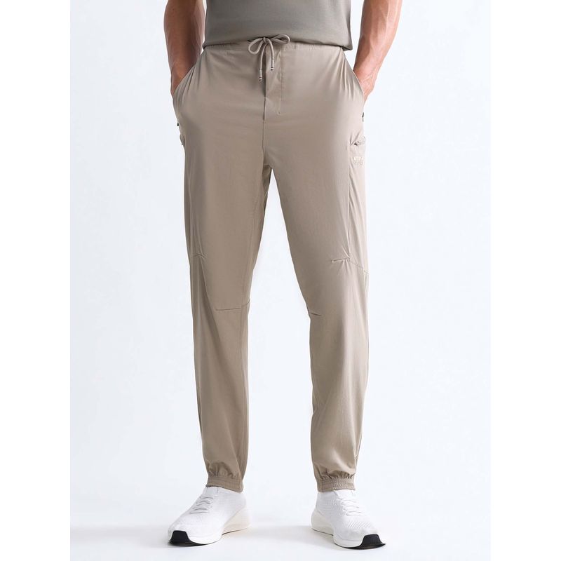 U.S. POLO ASSN. Active Sports Mens Solid Slim Fit Beige Joggers (30)