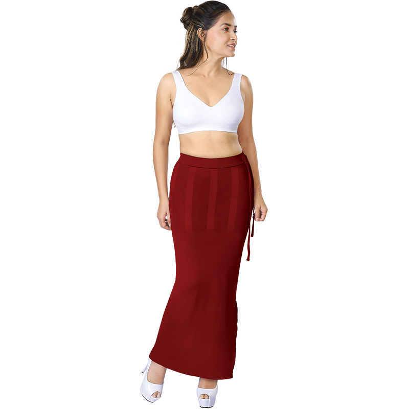 Dermawear Women's Saree Shapewear SS-406 - Maroon (M)