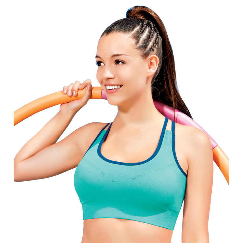 Enamor Wirefree Padded Sports Bra Blue Turquoise (M) SB12 Buy