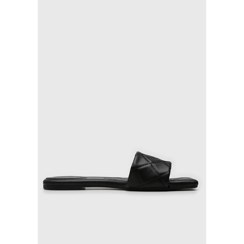 IRUSSH Black Quilted Flats (EURO 42)