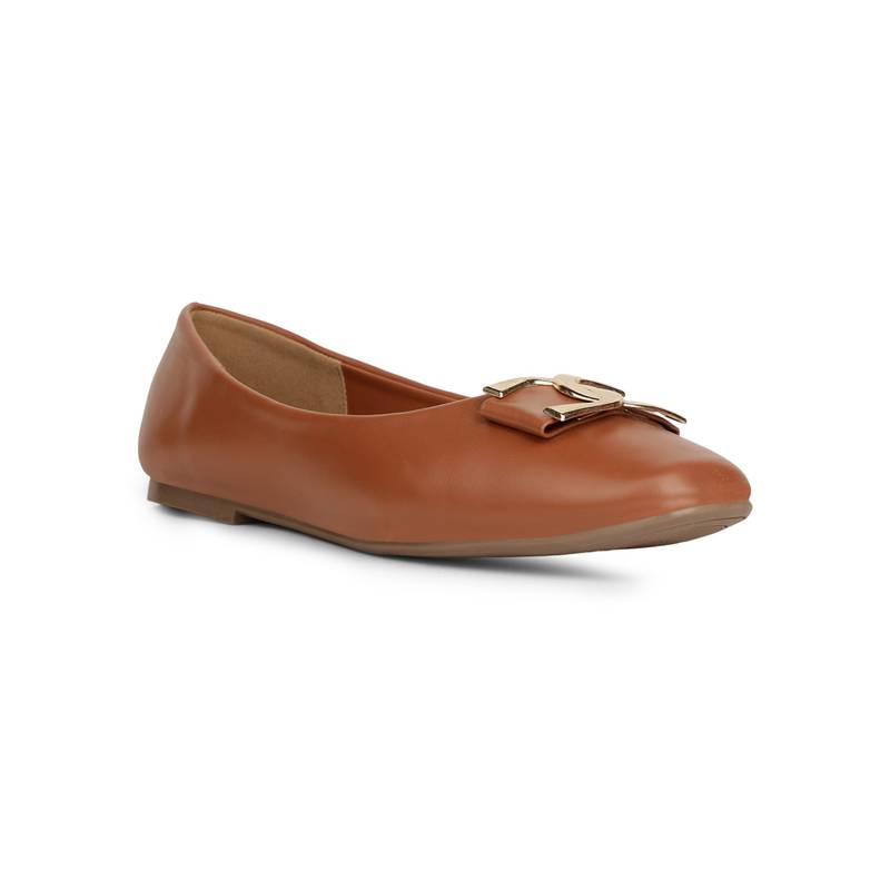 Bata Tan Women's Casual Flats Ballerina (UK 4)