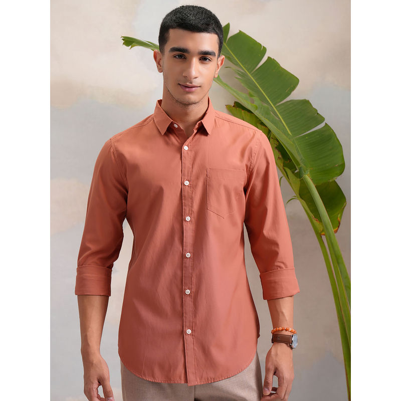 HIGHLANDER Men's Dusty Coral Slim Shirt (XL)