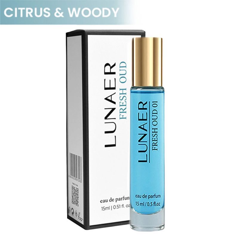 Lunaer Fresh Oud Citrus Fresh Travel Size Mini Perfume With Tobacco Notes For Men & Women